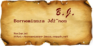 Bornemissza János névjegykártya