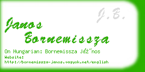 janos bornemissza business card